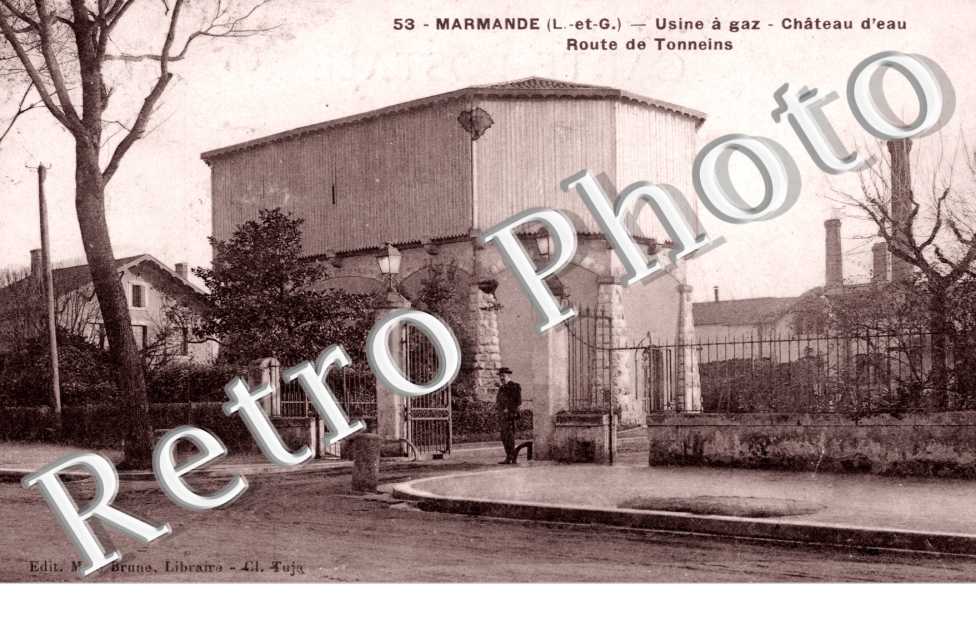 Usine a gaz, Chateau d'eau, Route de Tonneins