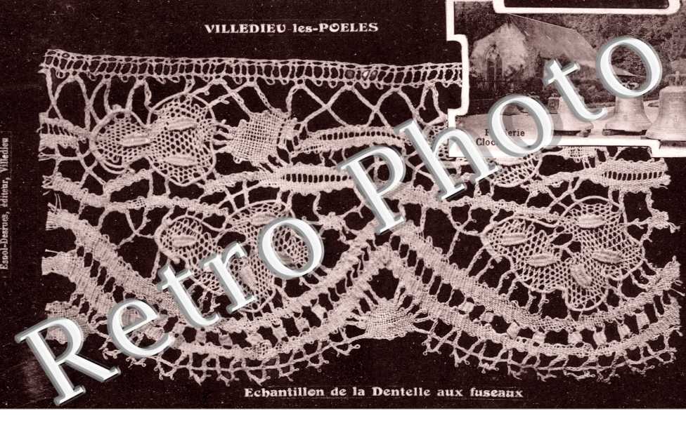 Echantillon de dentelles aux fuseaux