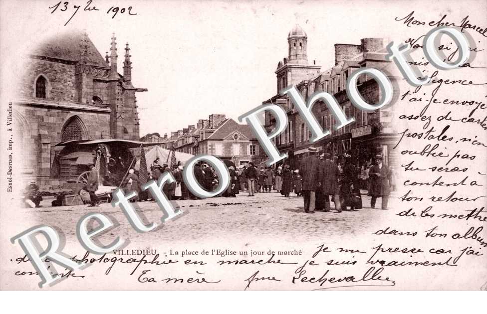 Place de l'Eglise, un jour de Marche