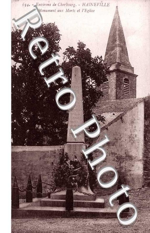 Haineville, monument aux morts et l'eglise