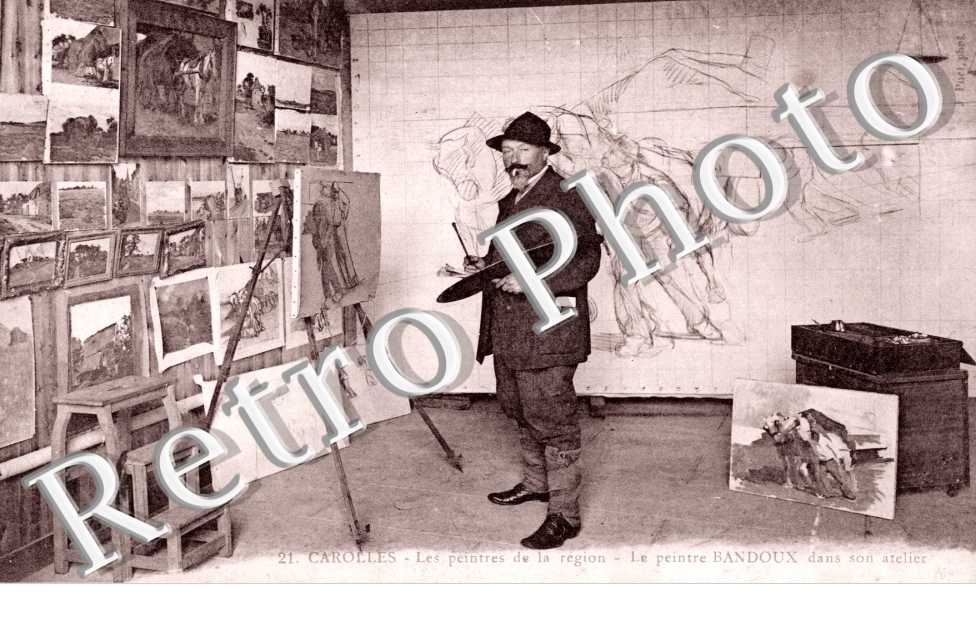 Le Peintre Bandoux dans son atelier