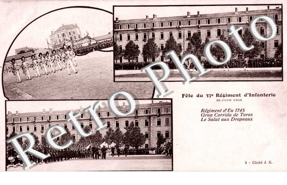 fete du 37e regiment d'infanterie Salut aux drapeaux Gran Corrida de Toros 