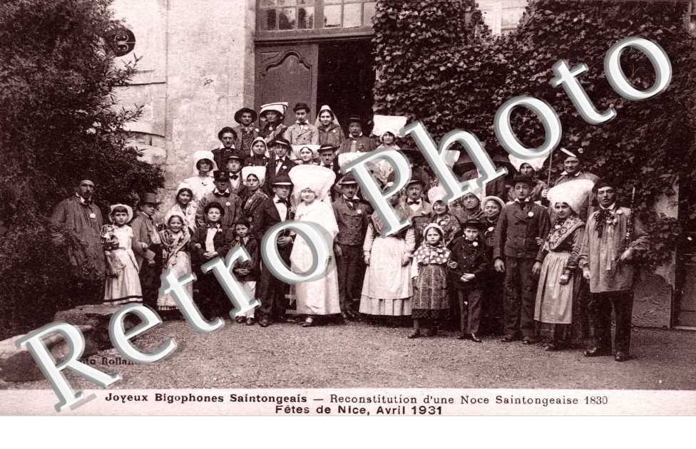 joyeux bigophones Saintongeais Reconstitution d&#039;une noce Fetes de Nice Avril 1931