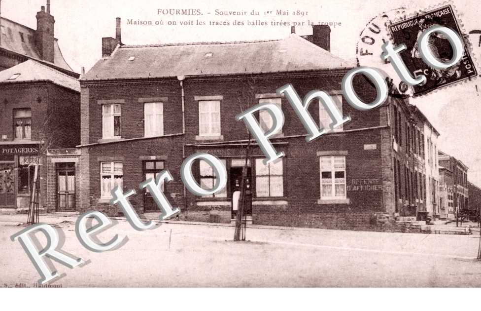 maison ou on voit les traces des balles tirees par les troupes