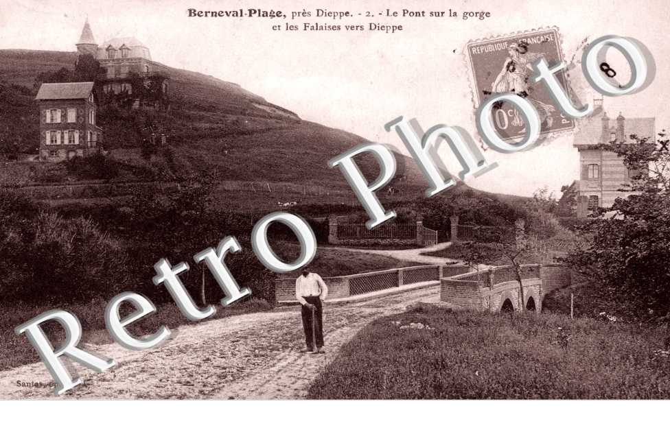 le pont sur la gorge et les falaises vers dieppe