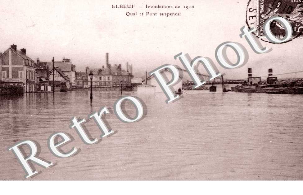 Inondations de 1910, Quai et Pont suspendu