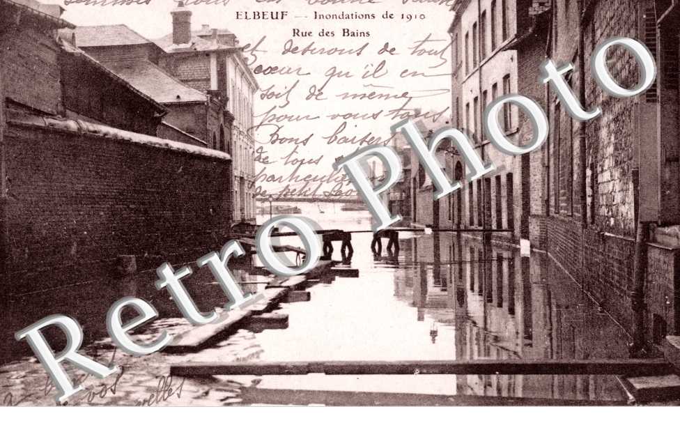 Inondations de 1910, Rue des Bains