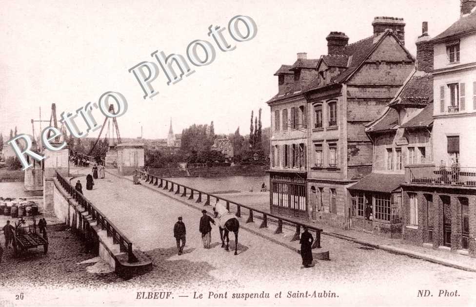 Pont suspendu et Saint Aubin