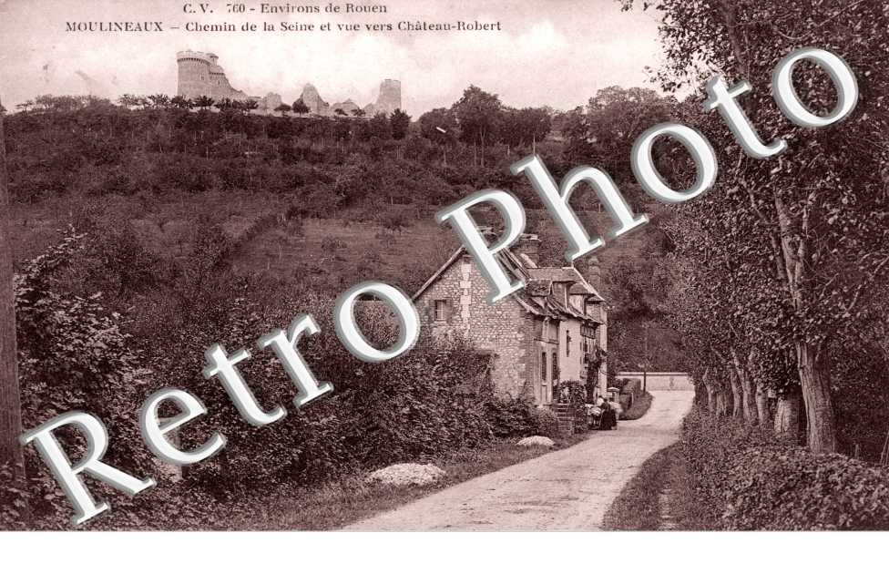 le Chemin de la Seine et Vue vers le Chateau-Robert