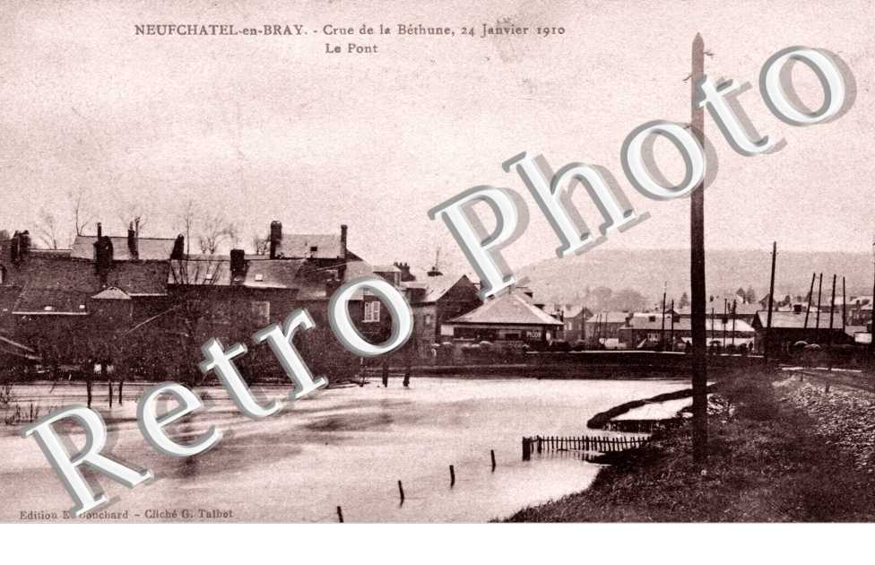 Crue de la Bethune 24 janvier 1910 - Le pont