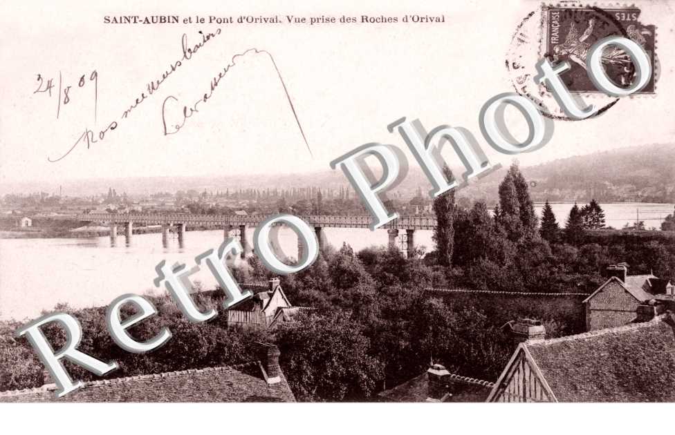 Saint Aubin et le pont d&#039;Orival