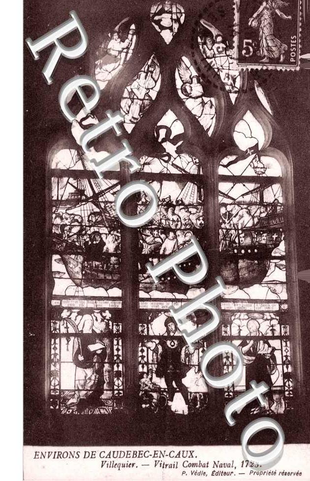 l&#039;eglise - Vitrail - Combat Naval