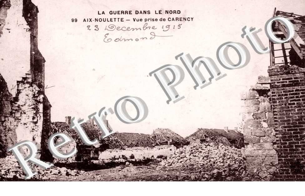 la guerre dans le Nord, vue prise de Carency