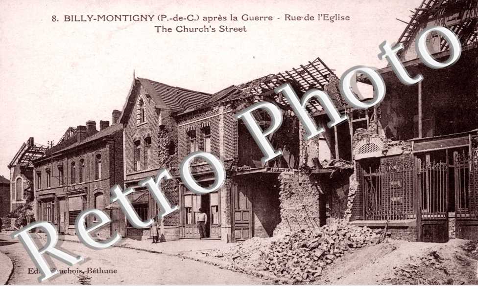 rue de l&#039;eglise apres la guerre