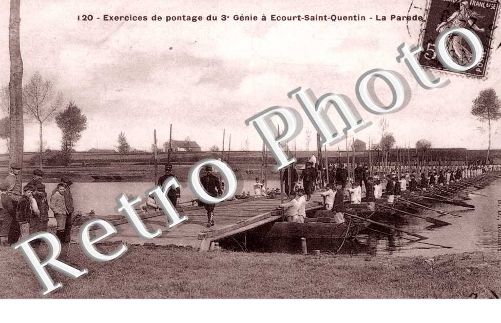 exercices de pontage du 3e genie, la parade
