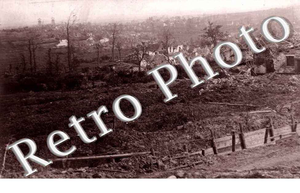 village en ruines - carte militaire allemande