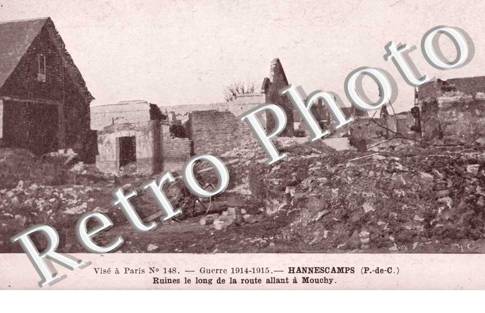 ruines le long de la route allant a Mouchy