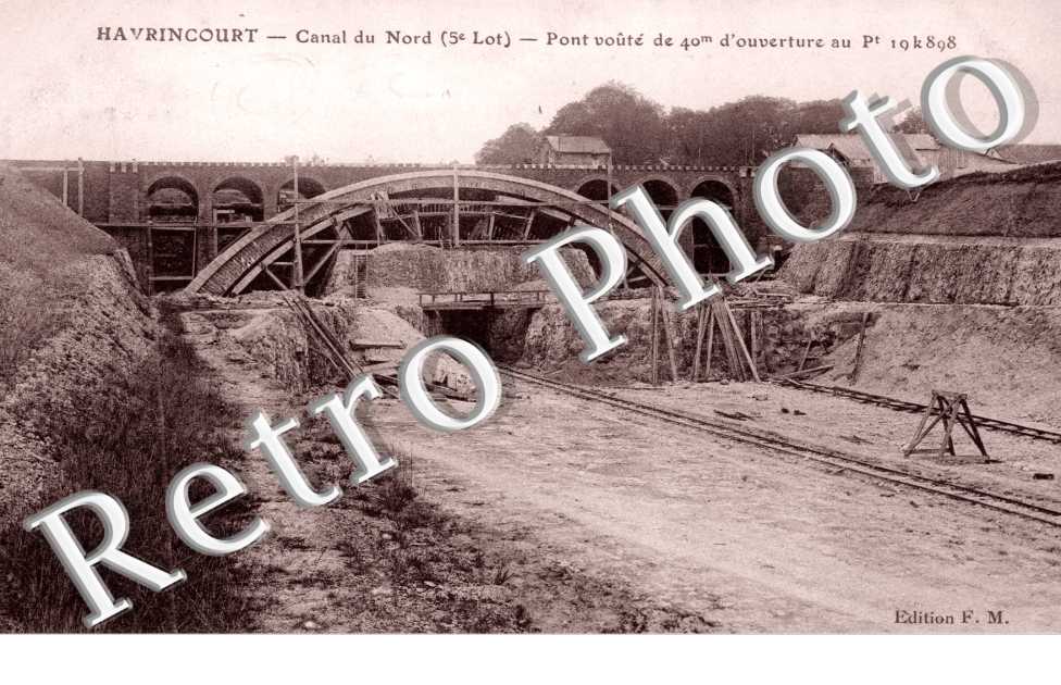 canal du Nord, pont voute de 40 m d&#039;ouverture