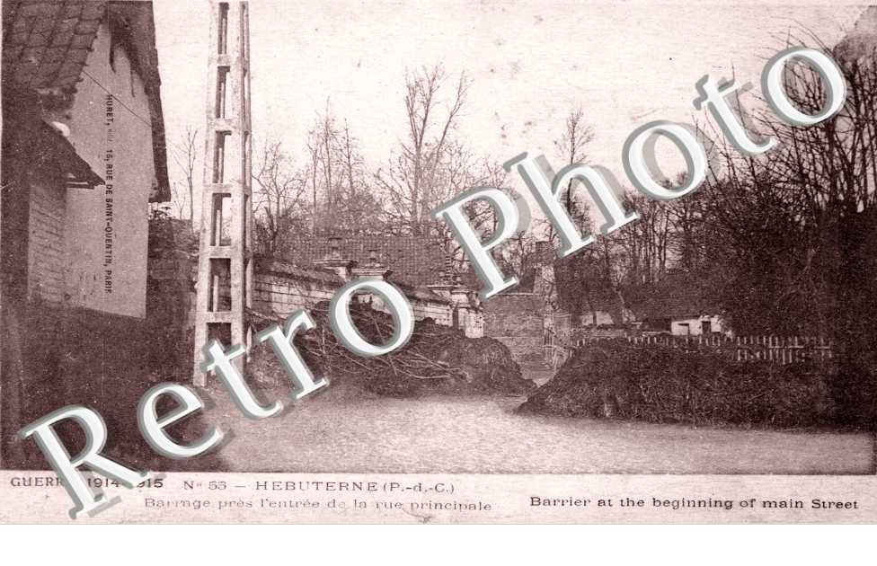 barrage pr l'entr de la rue principale en 1915