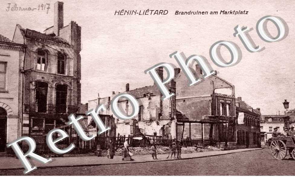 Brandruinen am Marktplatz  Februar 1917