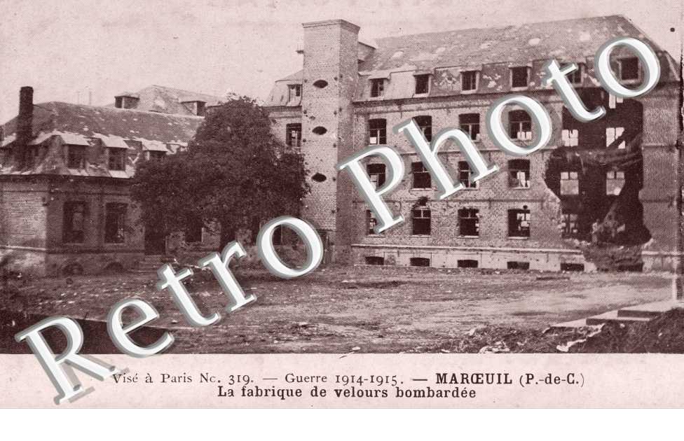 Fabrique de velours bombardee