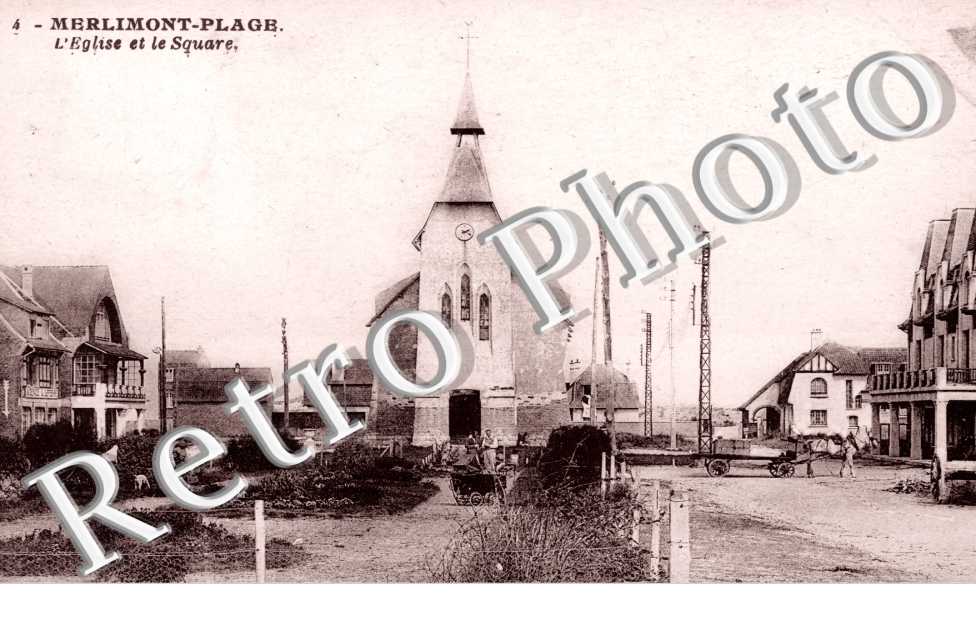 Merlimont-Plage, l&#039;Eglise et le Square