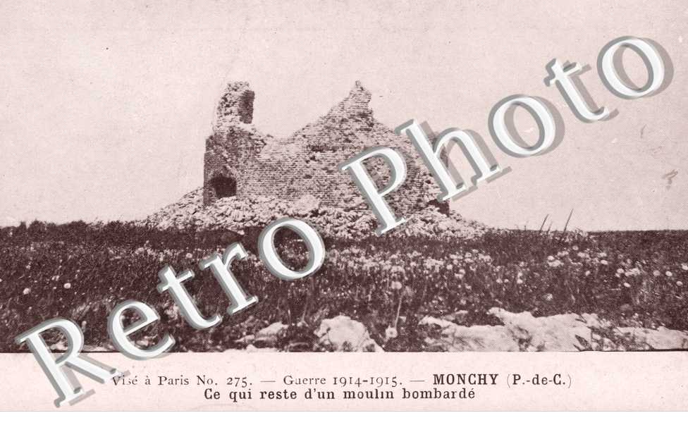 Ce qui reste d&#039;un moulin bombarde