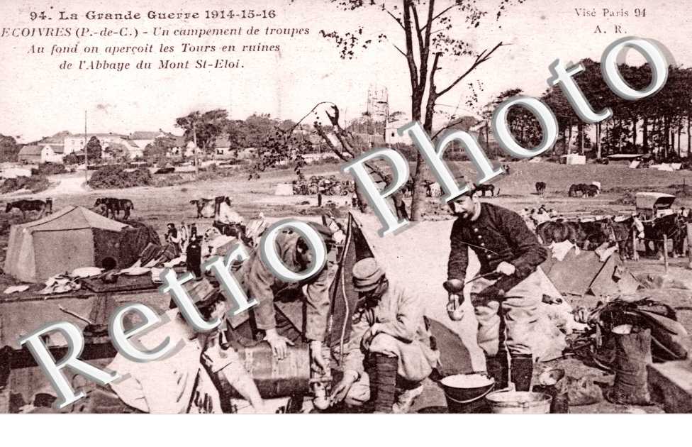 Ecoivres, campement de troupes 