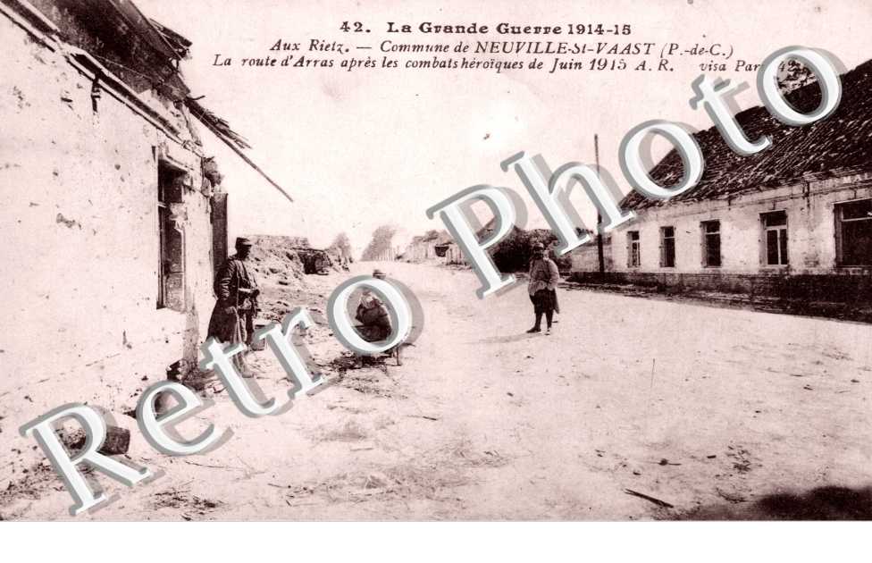 La route d&#039;Arras apres les combats heroiques de juin 1915