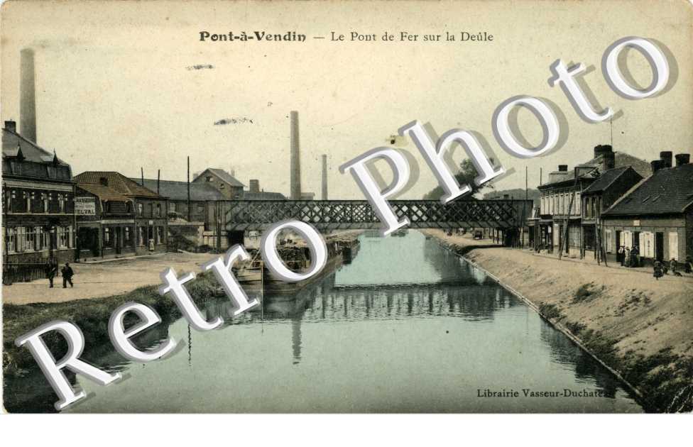 Le pont de fer sur la Deule