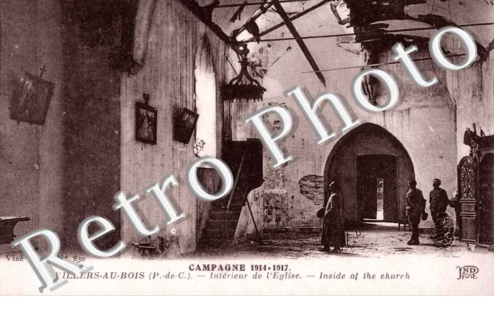 Guerre 1914-1917 interieur de l&#039;eglise