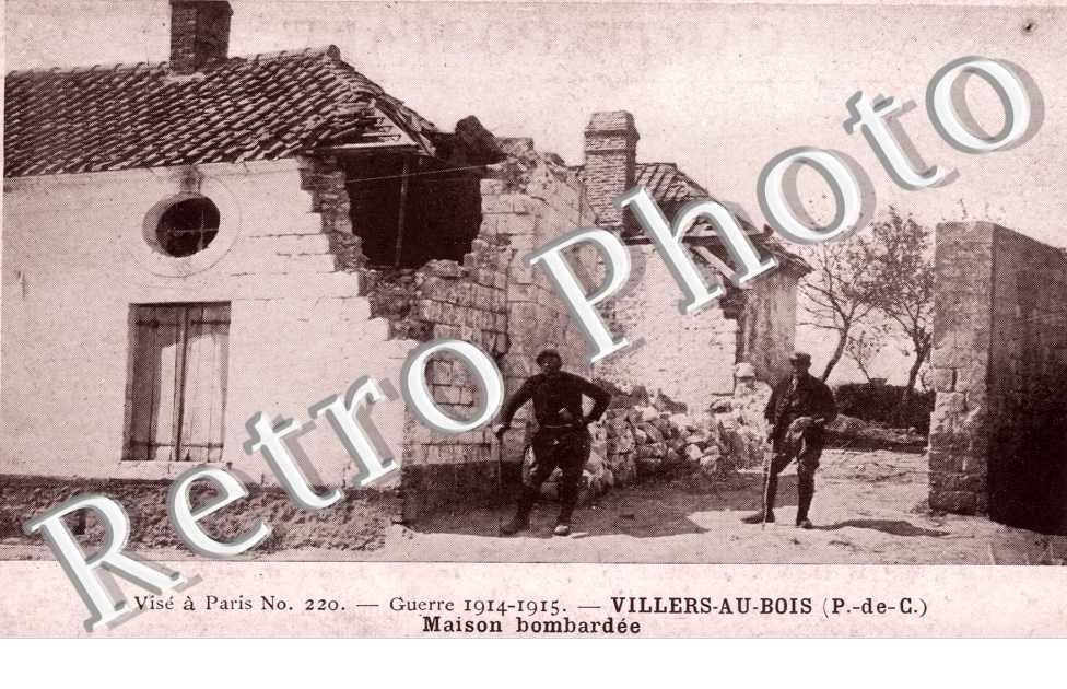 Guerre 1914-1915 Maison bombardee