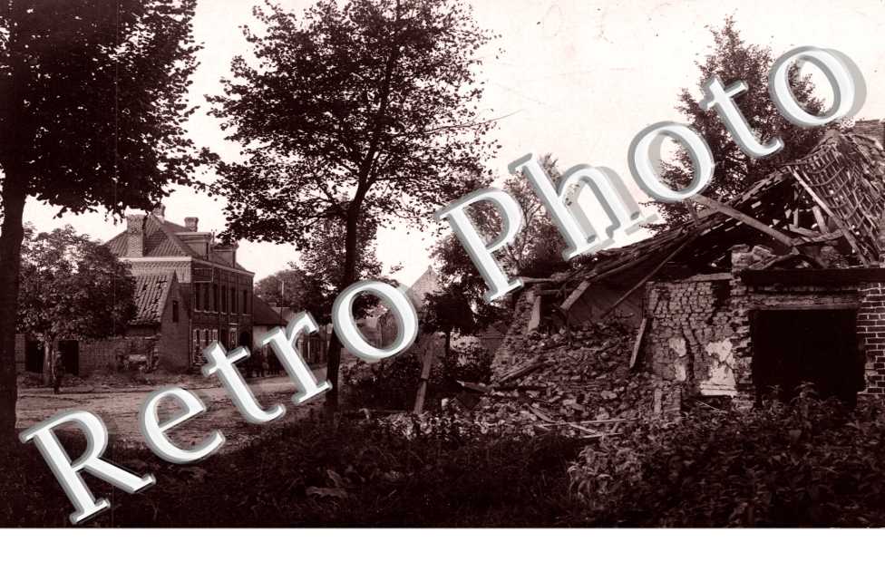 Une rue  - carte militaire allemande entre 1914 et 1918
