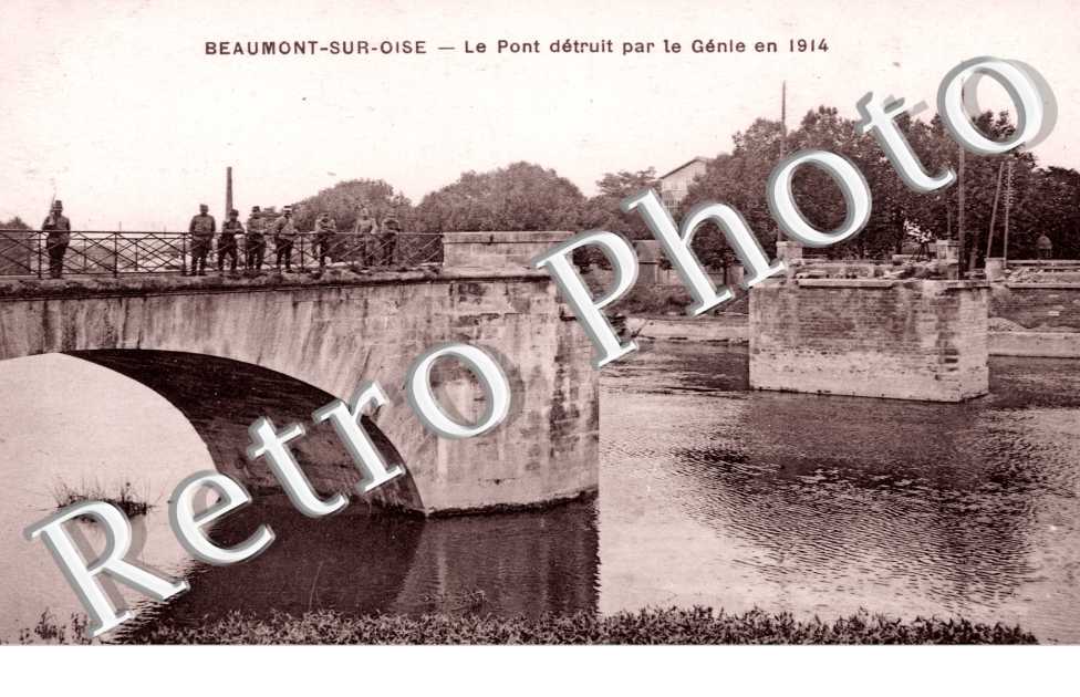 Le Pont detruit par le Genie en 1914