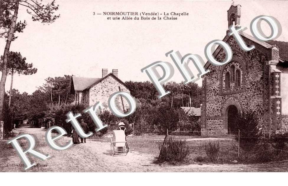 La chapelle et une allee du bois de la Chaise