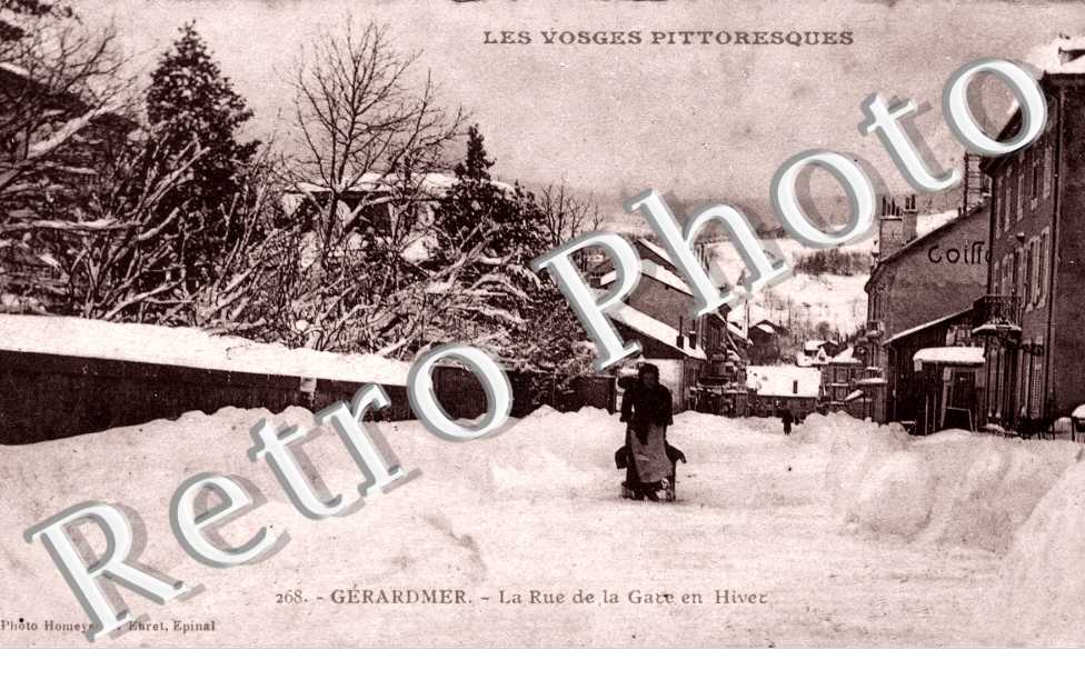 la rue de la gare en hiver