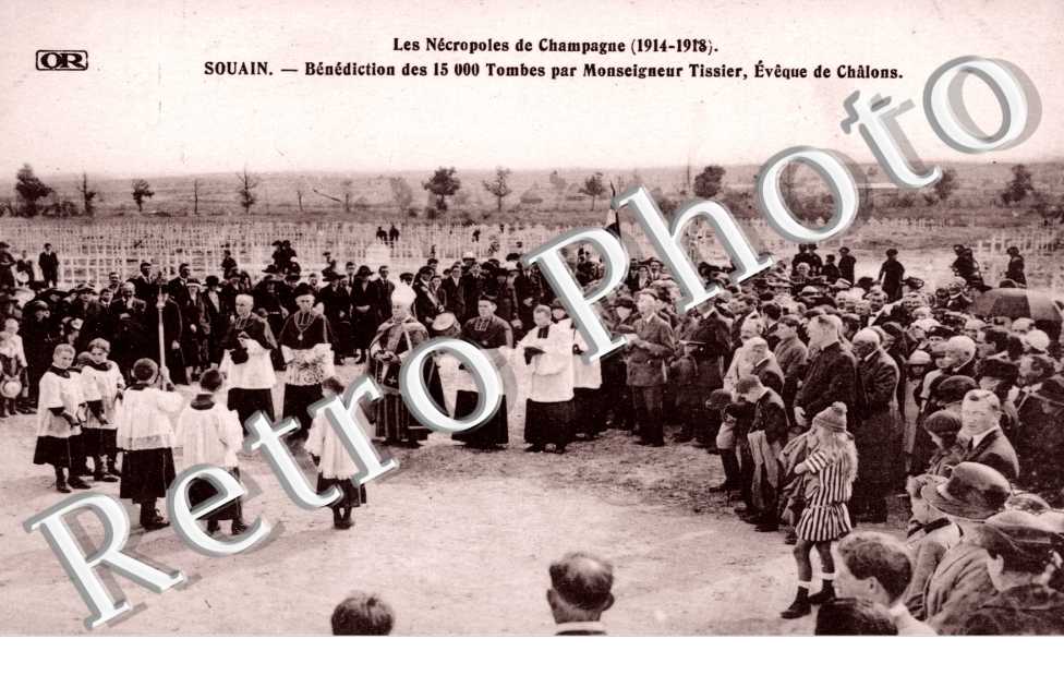les necropoles de Champagne benediction des 15000 tombes par Mgr Tissier, eveque de Chalons