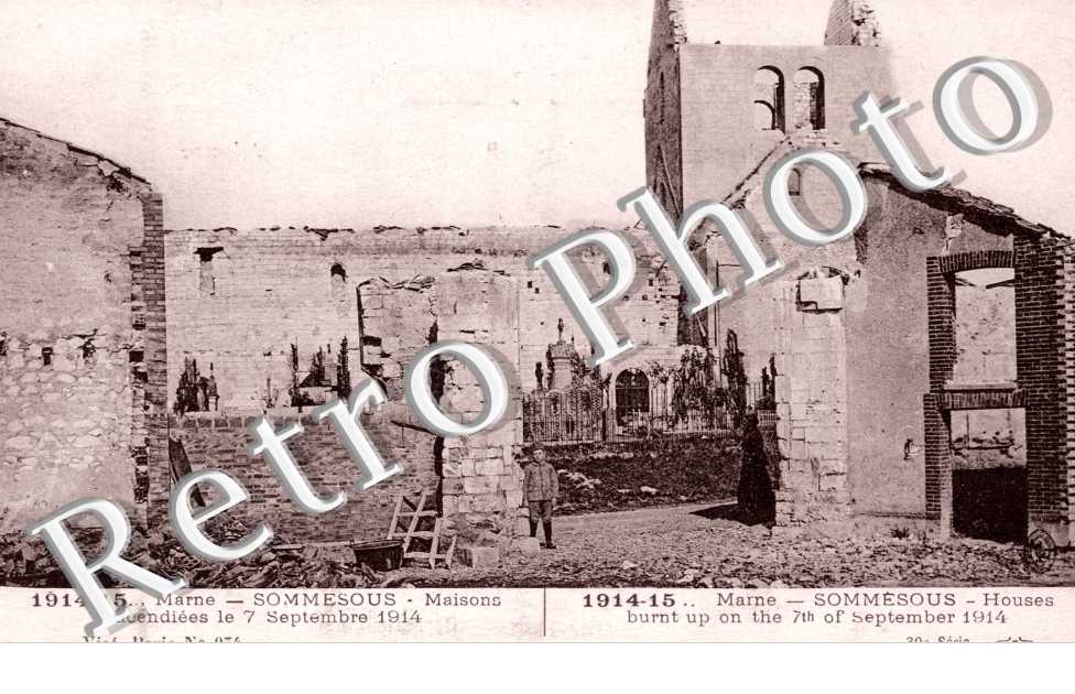 maisons Incendiees le 7 septembre 1914