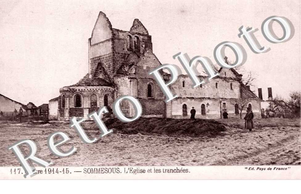 l&#039;eglise et les Tranchees