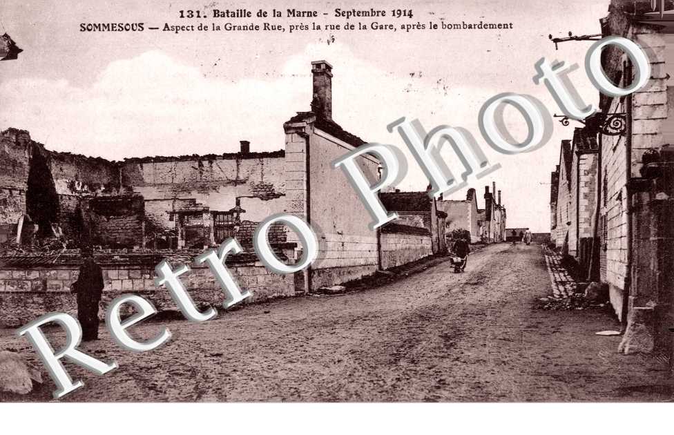 Grande rue apres le Bombardement