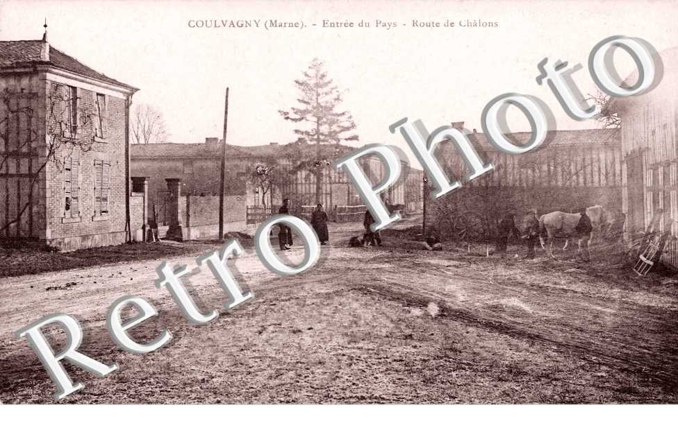 Coulvagny, entree du pays, route de Chalons