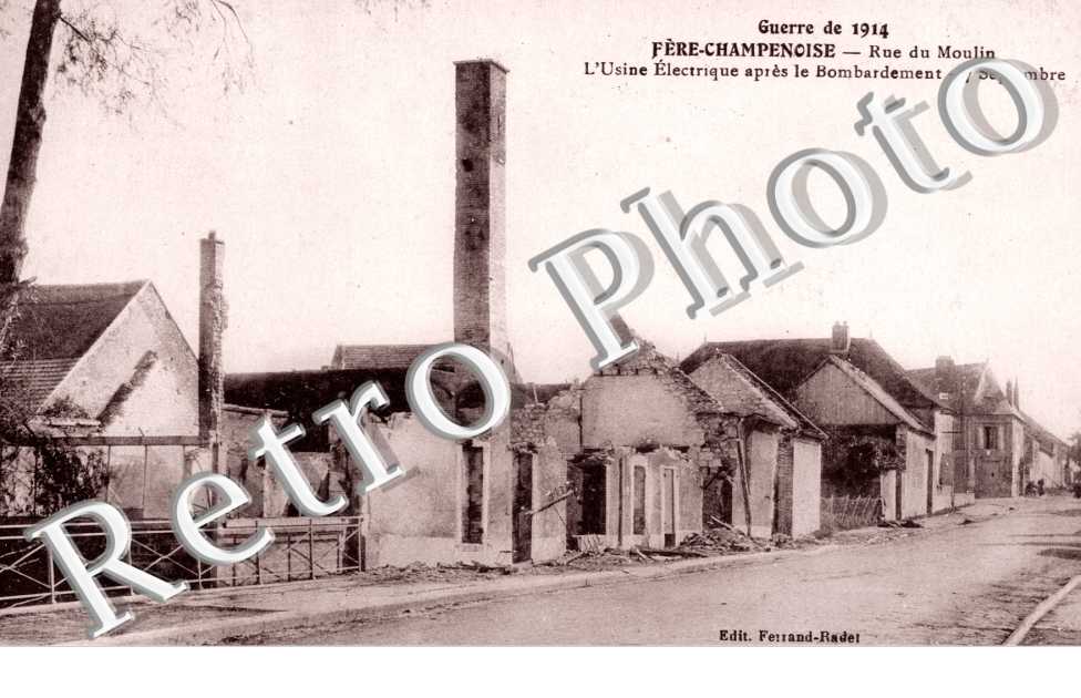 rue du moulin - Usine electrique bombardee
