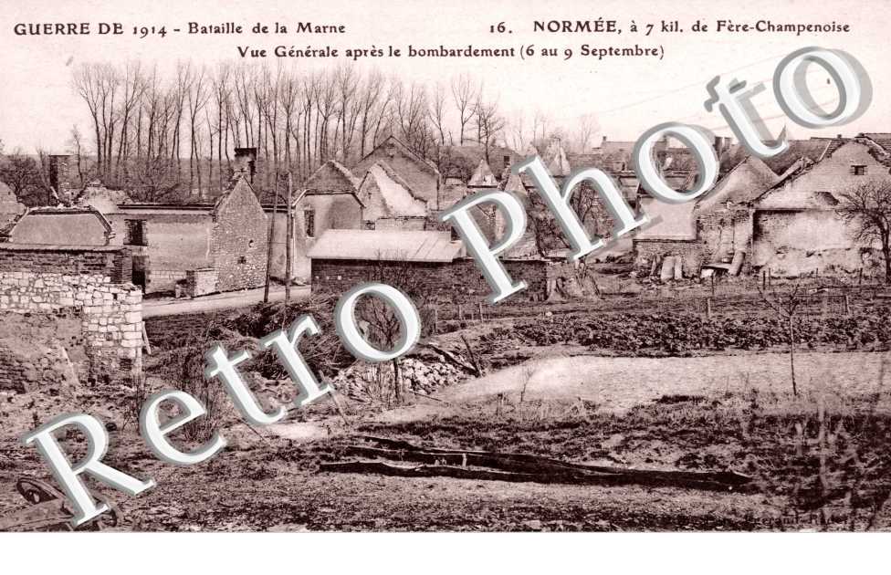vue generale apres le bombardement