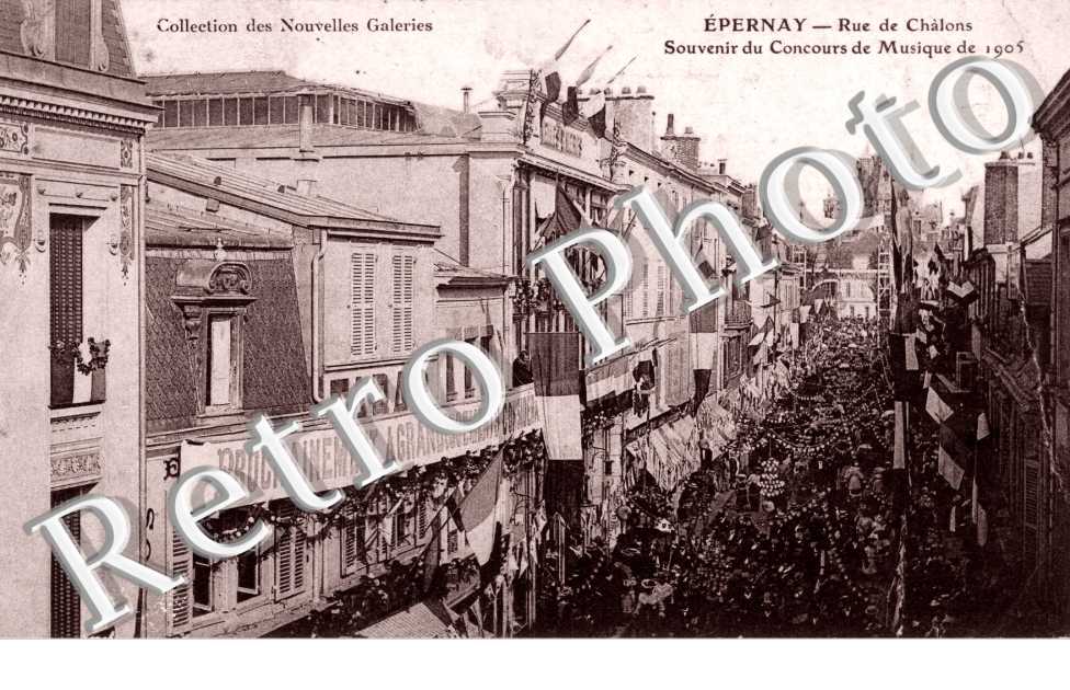 Rue de  Chalons - Souvenir du Concours de Musique de 1905