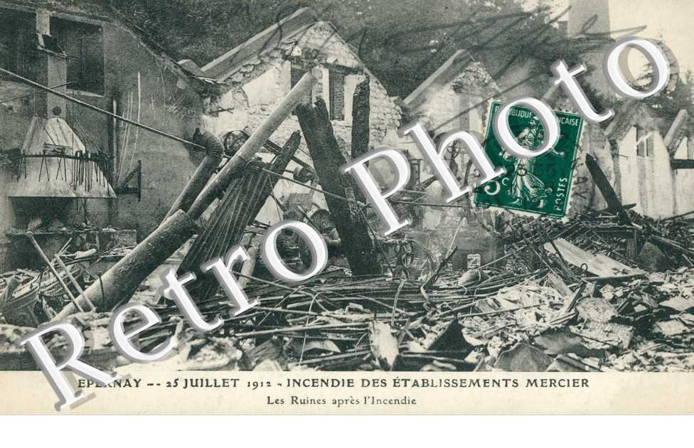 Incendie des etablissements Mercier 1912