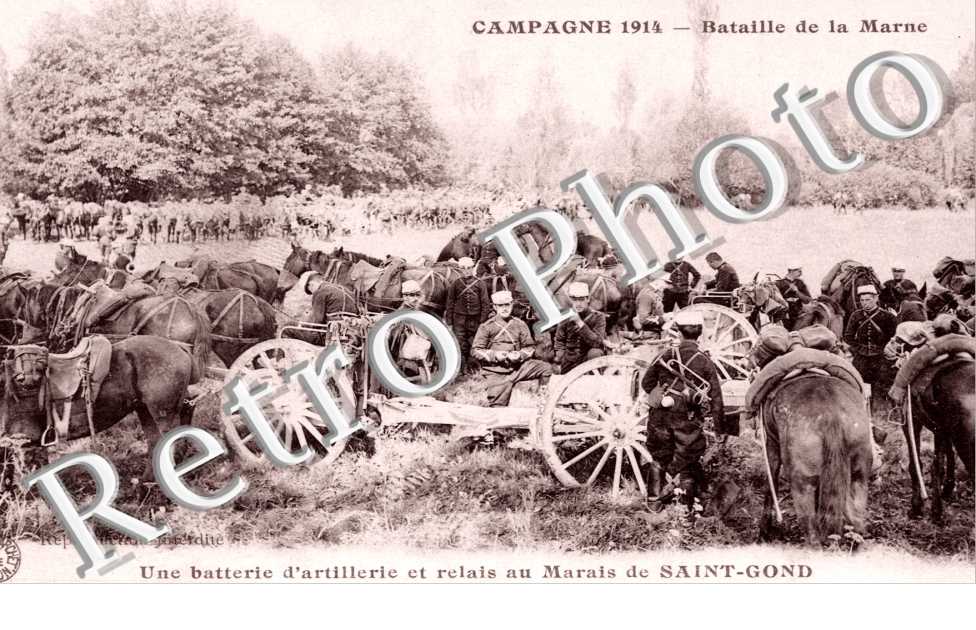 Coizard-Joches, Bataille de la Marne, Une batterie d&#039;artillerie et relais au Marais de Saint-Gond