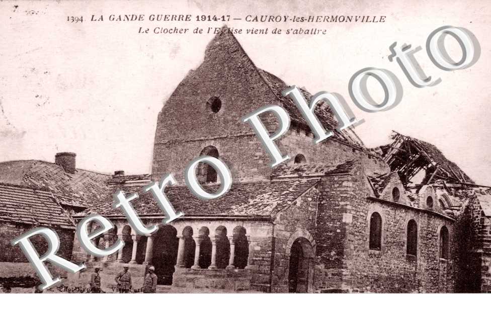 Cauroy-les-Hermonville, le Clocher de l&#039;Eglise vient de s&#039;abattre