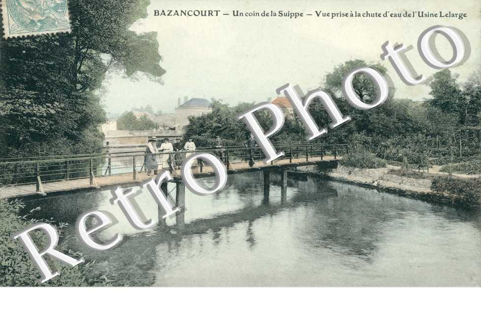 Un coin de la Suippe, Vue prise a la Chute d'eau de l'Usine Lelarge