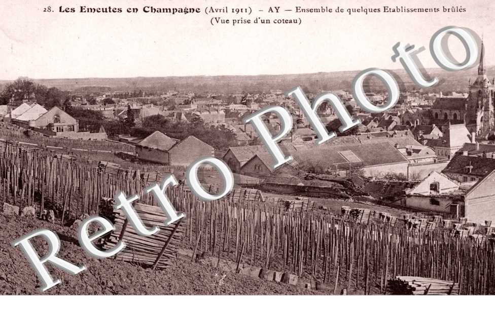 Emeutes en champagne, Etablissements brules