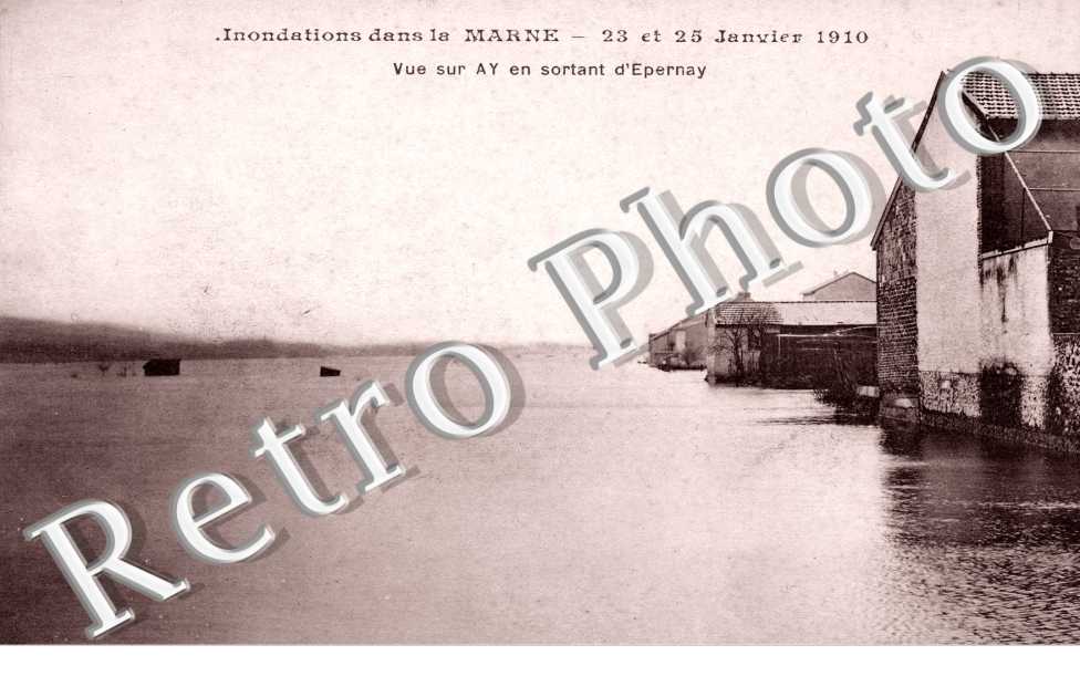 Inondations dans la Marne 23 et 25 Janvier 1910